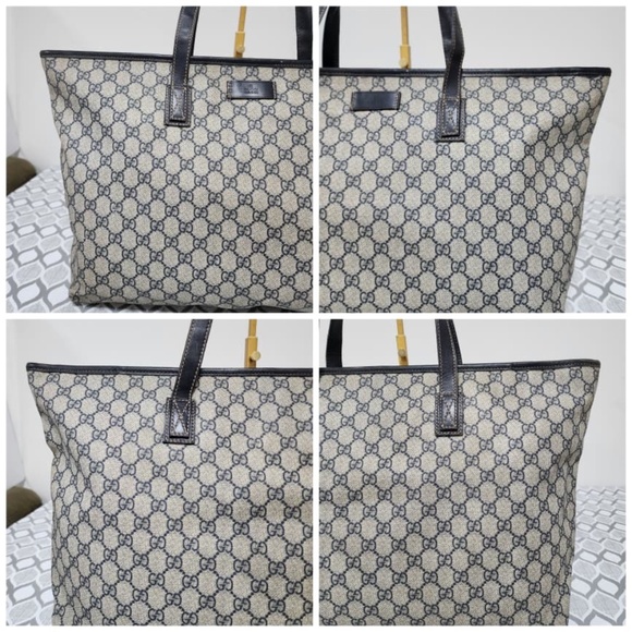 Authentic Gucci GG Supreme Tote Bag Beige/Dark brown - Picture 14 of 15